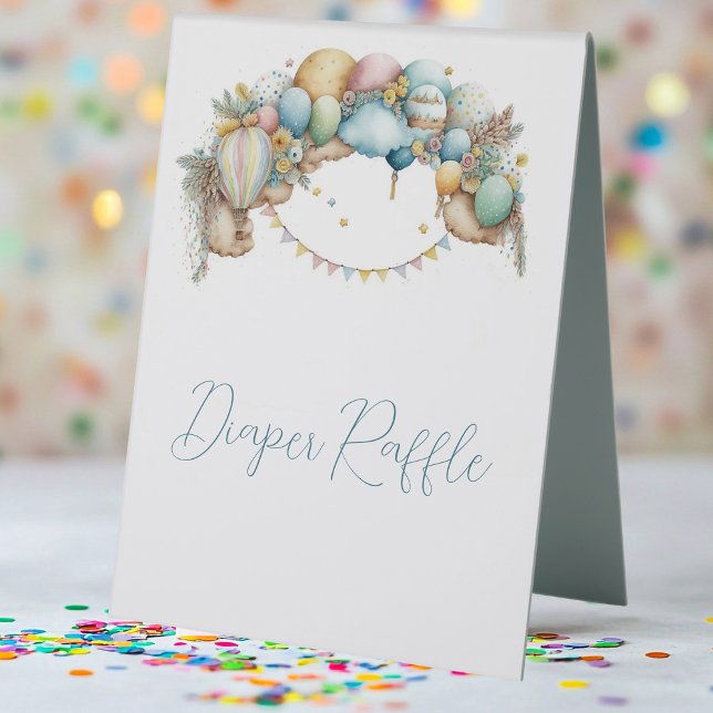 Plaque De Table Baby shower à ballon arc-en-ciel (Créateur téléchargé)