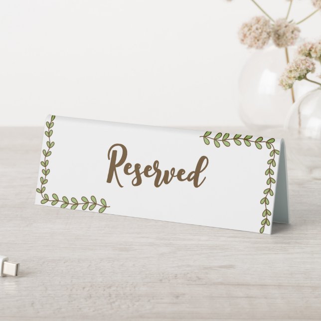 Plaque De Table Baby Shower Fleurs Roses Feuilles Vertes (En SItu (Tableau))