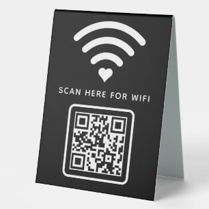 Plaque De Table Balayage de code QR Wifi pour connecter auto-adhés