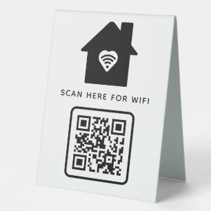 Plaque De Table Balayage de code QR Wifi pour connecter auto-adhés