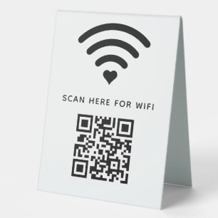 Plaque De Table Balayage de code QR Wifi pour connecter auto-adhés