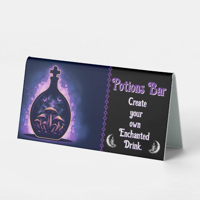 Plaque De Table Bar à Potions Magiques (Recto)