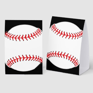 Plaque De Table Baseball Design Tent Paper Table Sign