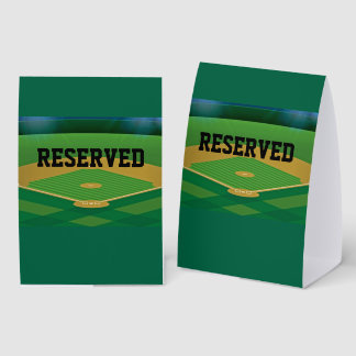 Plaque De Table Baseball Diamond Design Paper Tent Table Sign