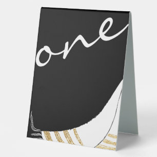 Plaque De Table Bat BM ou Bar Mitzvah or noir Tallit Tente