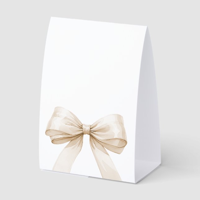 Plaque De Table Beige cream bow DIY write your own party (Recto)