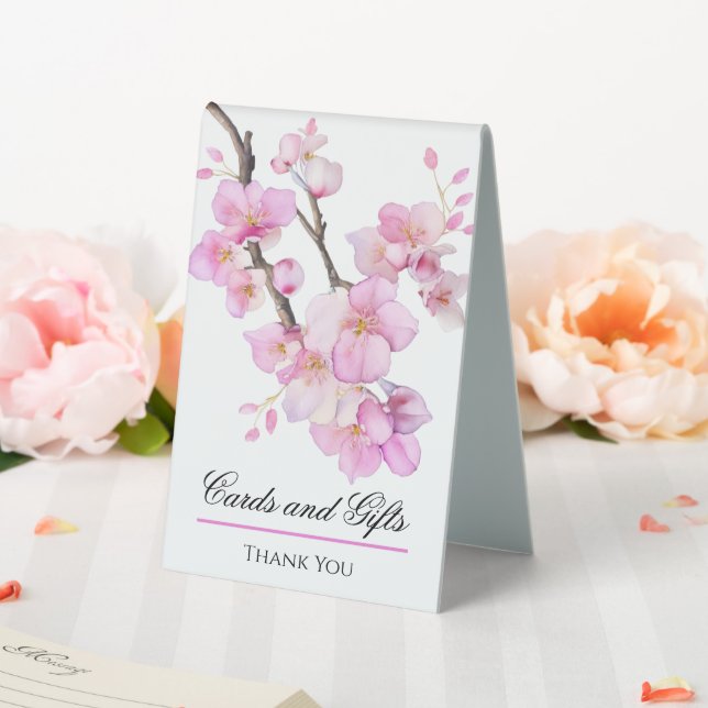 Plaque De Table Belle couleur rose cerise Sakura fleurs (In SItu (Mariage))