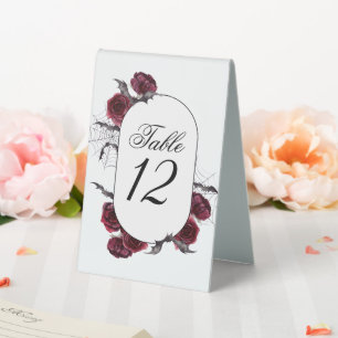 Plaque De Table Belle déplaisante   Gothique Red Rose Spider Web