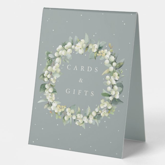 Plaque De Table Berneberge verte+Eucalyptus Cadeaux de mariage+Car (Recto)