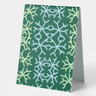 Plaque De Table Bleu gr flocons de neige Noël motif neige motif