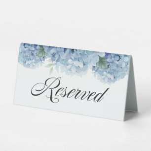 Plaque De Table Blue Hydrangeas Floral Réservé