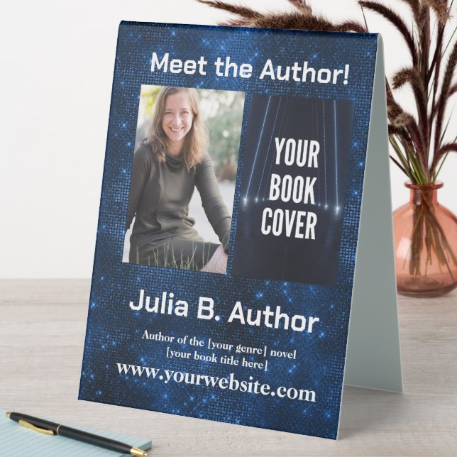 Plaque De Table Blue Sci-Fi Author Event Book Launch (En SItu (Tableau))