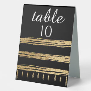 Plaque De Table BM Bat Bar Mitzvah Gold Black Tallit
