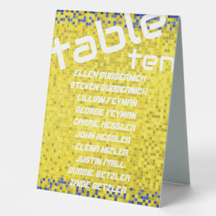 Plaque De Table BM Bat Bar Mitzvah Jeu sur