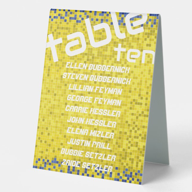 Plaque De Table BM Bat Bar Mitzvah Jeu sur (Recto)