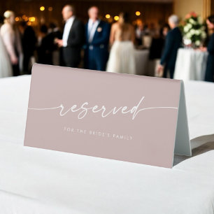Plaque De Table Boho Chic Dusty Rose Mariage Réservé Signal