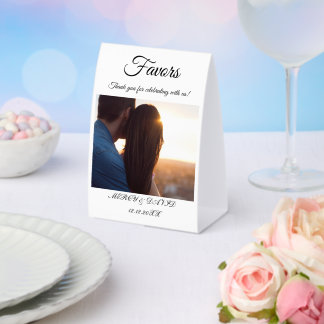 Plaque De Table Boho Favor Photo Pedestal Sign
