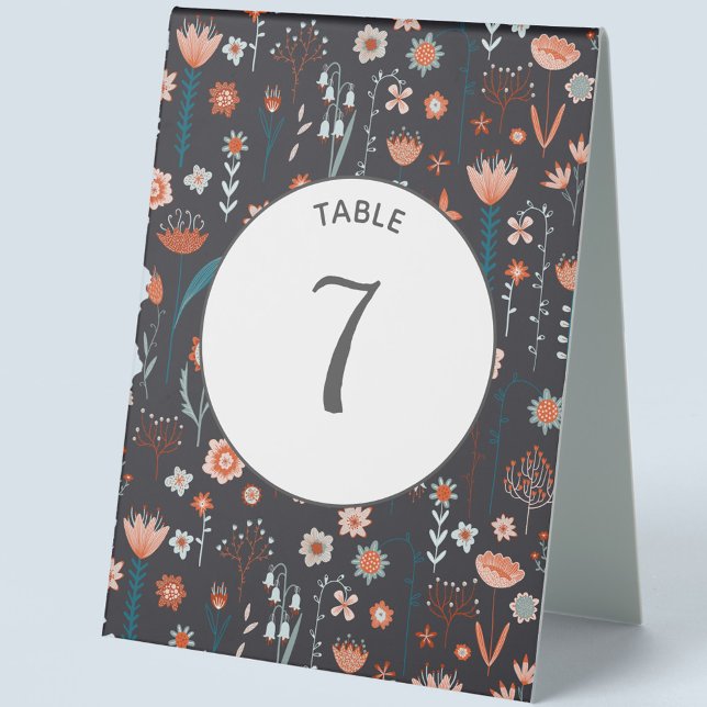 Plaque De Table Boho floral foncé (Créateur téléchargé)