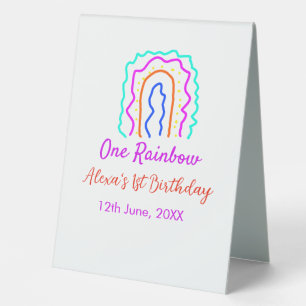 Plaque De Table Boho Rainbow un anniversaire enfants brillant rétr