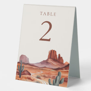 Plaque De Table Boho Watercolor Desert Mariage