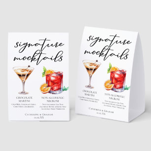 Plaque De Table Boissons de mariage sophistiquées sans alcool