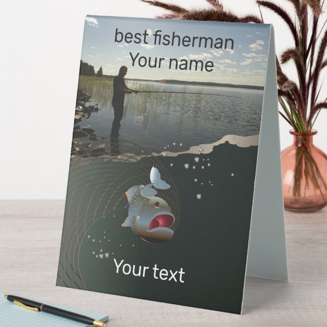 Plaque De Table Bonne pêche (En SItu (Tableau))