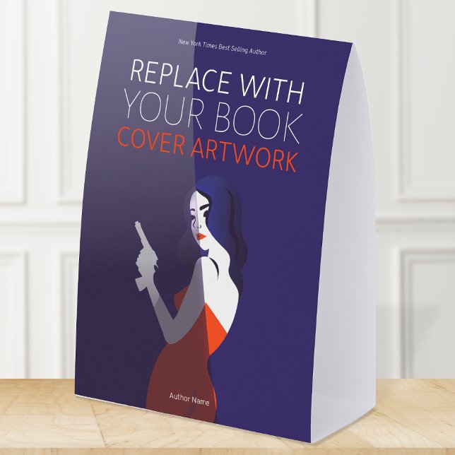 Plaque De Table Book Cover Artwork | Author Promotional (Promotional book cover artwork signage for authors or book themed events)