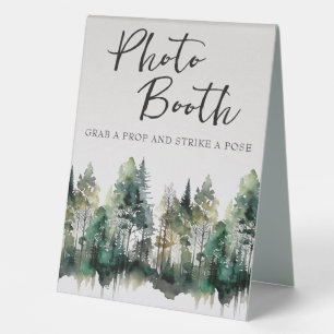 Plaque De Table Booth photo Rustic Watercolor Mariage
