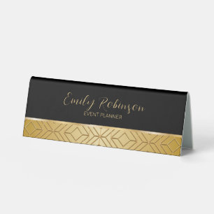Plaque De Table Bordure de Motif géométrique Gold de luxe
