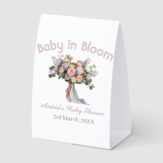 Plaque De Table bouquet floral baby in bloom shower bébé rétro ros