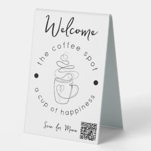 Plaque De Table Boutique De Café Personnalisée Ajouter Votre Logo