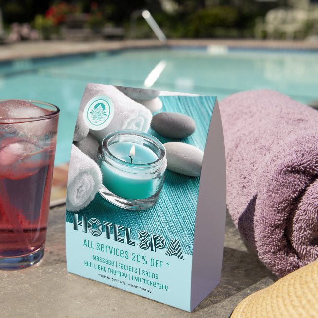 Plaque De Table Boutique Hotel Spa Services Table Tent Sign (Insitu (sur table))
