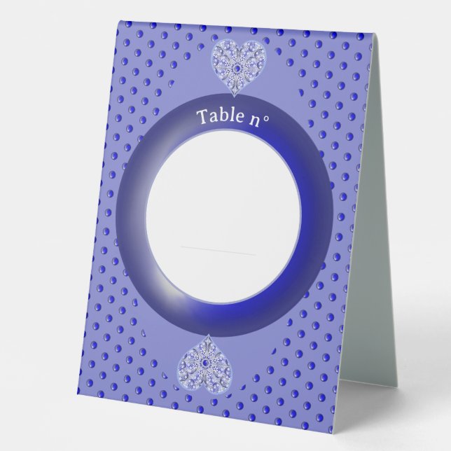 Plaque De Table Broderie Céramique Bleue de Grèce (Recto)