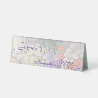 Plaque De Table Brunch d'anniversaire floral