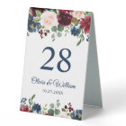 Burgundy Navy Bleu Blush Floral Aquarelle Rustique
