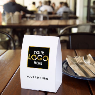 Plaque De Table Business Gold Logo Modern Minimalist Branded