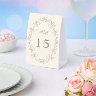 Plaque De Table Cadre de mariage baroque romantique orné