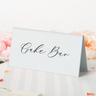 Plaque De Table Cake Bar de mariage Étiquette de nourriture