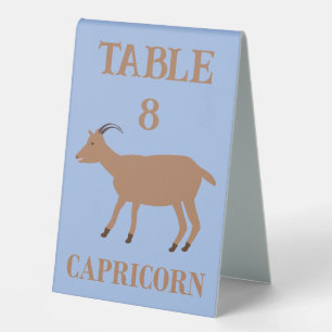 Plaque De Table Capricorne Star Signal Chèvre Personnalisé Anniver