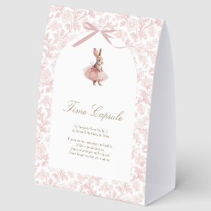 Plaque De Table Capsule Temporelle de Some Bunny Rose Ballet