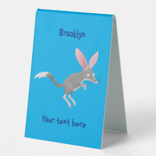 Plaque De Table Caricature de bilby australien très heureuse