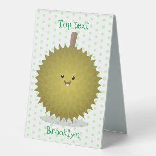 Plaque De Table Caricature de durian joyeux
