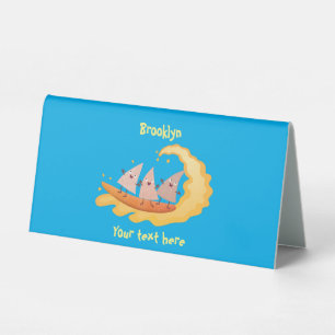 Plaque De Table Caricature de surf pour chips de maïs mignonette n