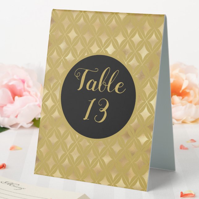 Plaque De Table Carnaval d'or Arlequin Diamants (In SItu (Mariage))