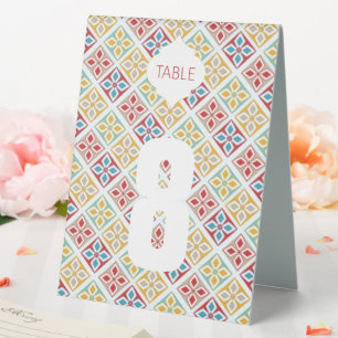 Plaque De Table Carreaux marocains colorés Motif