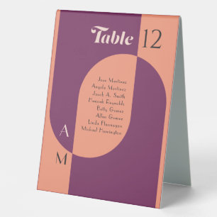 Plaque De Table Carte de siège Nouveau Melon Magenta