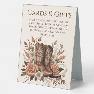 Plaque De Table Cartes de Mariage & Cadeaux Bottes de Cowboy