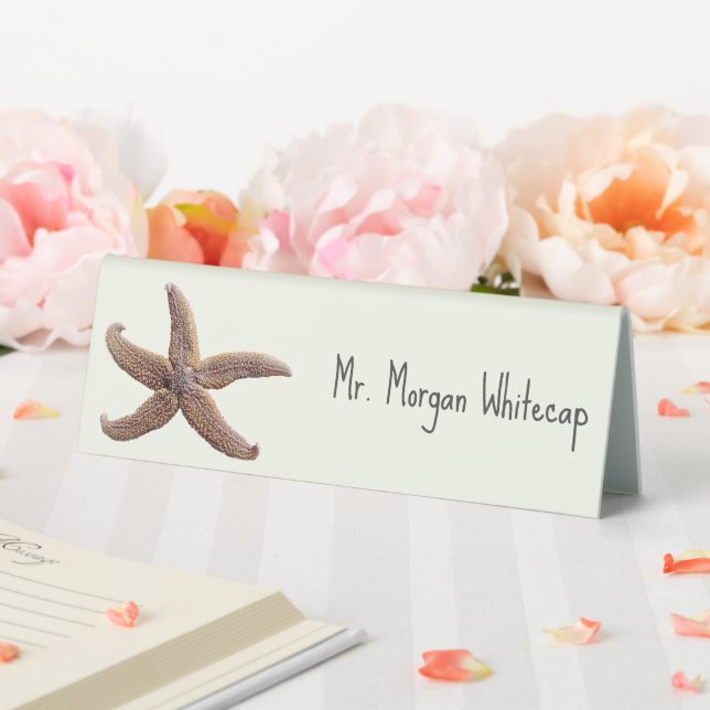 Plaque De Table Cartes De Place Tentées Sea Star Avec Nom Modèle (In SItu (Mariage))
