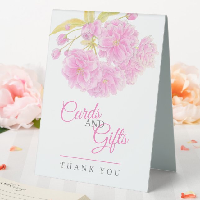 Plaque De Table Cartes et cadeaux mariages de fleurs roses (In SItu (Mariage))