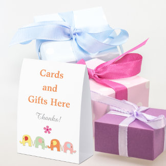 Plaque De Table Cartes et Cadeaux pour Baby Shower Éléphants
